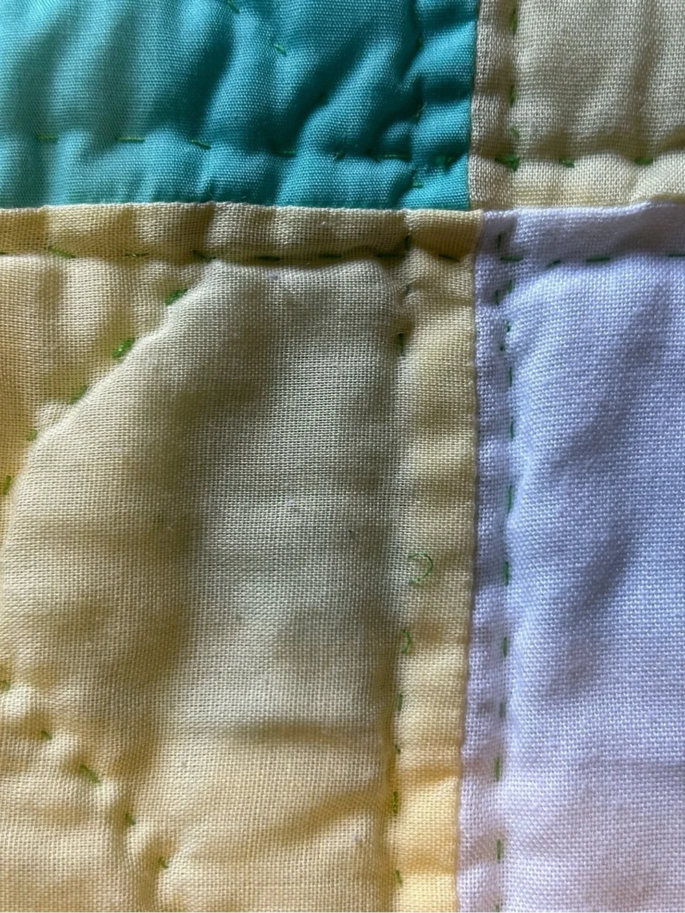 Vintage Handmade Sunbonnet Sue Quilt Blanket 55x39 Cottagecore